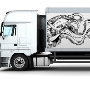 タコの車用壁デカール バンの触手デカール 車のステッカー バンのカスタムデカール アートステッカー スカルの車のステッカー デカール 車の装飾 047RS