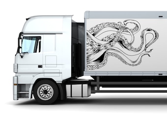 Octopus Car wall decal Van Tentacles decal Car Stickers Van Custom Decal Art Stickers Skull Car Stickers Decal Car Decor 047RS