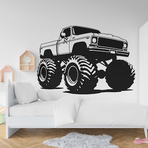 Adesivo da parete Monster Truck, Adesivo da parete per cameretta dei bambini, Adesivo per auto Monster Truck, Adesivo per auto Monster, Adesivo per camion, Adesivo per auto 3D, Adesivo per auto 416RS