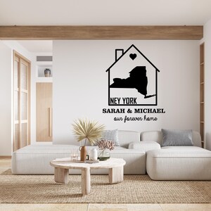 New York City Map Wandtattoo Paar Wandaufkleber Vinyl Sticker Home Decor Kopfteil Aufkleber Wohnzimmer Büro 451RS