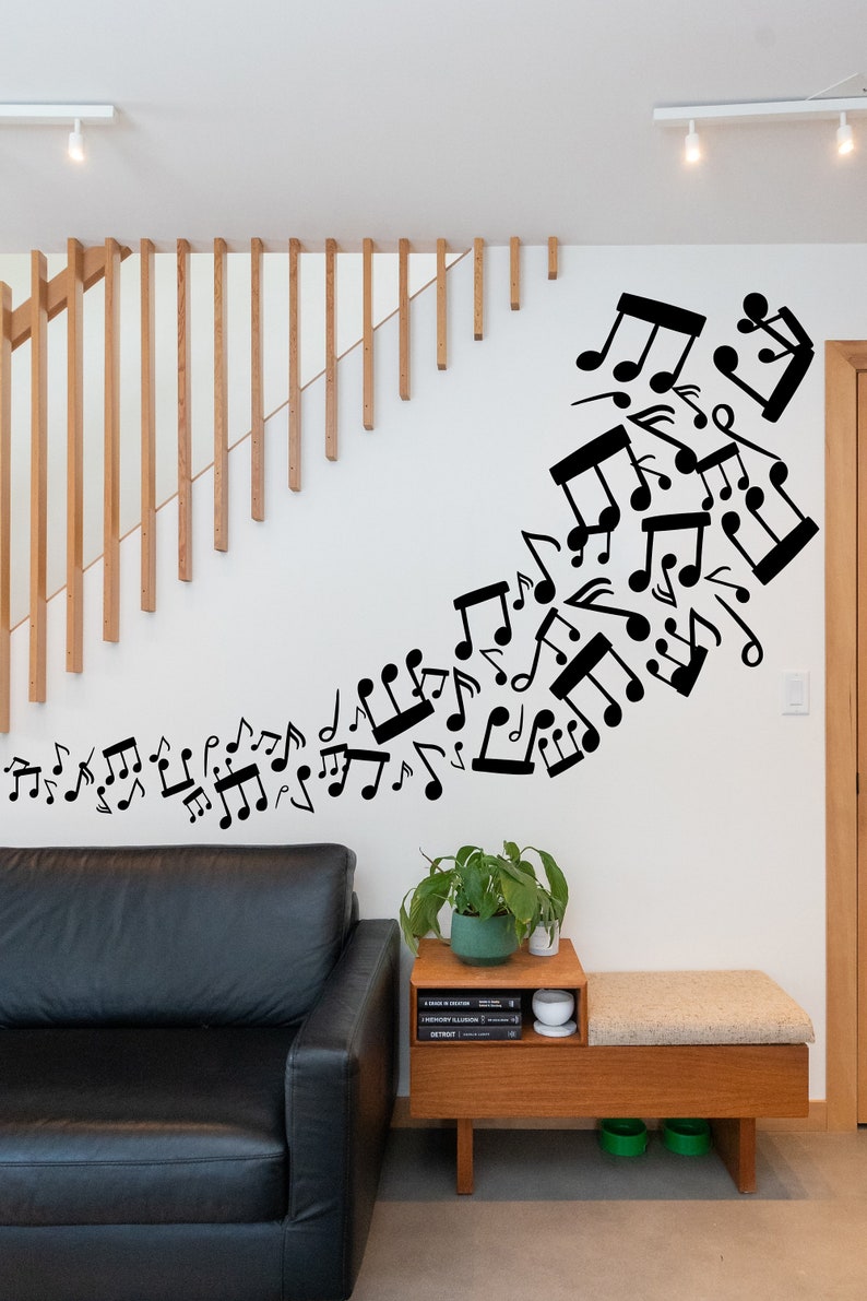 Music Wall Art Decal, Music Notes Wall Decor, Music Wall Sticker, Music ...