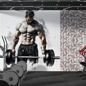 Gym Wallpaper, Inspirational Gym Wallpaper, Gym Wall Decal, Gym Wall Sticker, Gym Wall Decor Gym Wall Art Unique Gym Decor Coolest Gym vn040