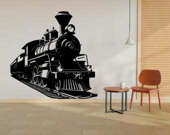 Train Wall Decal Train Wall Sticker Train Art Train Wall Vinyl Wall Decal Train Room Gifts Vinyl Wall Art Stickers 401RS