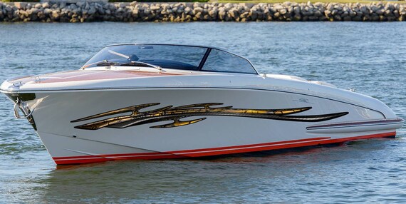 cigarette boat wraps Portfolio Custom Boat Wraps and Graphics