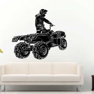 Off Road Sport Utility Vehicle Mountains Rocks Dirt 4 X 4 Atv Quad Mud Marks Wall Decal Vinyl Sticker Mural Room Decor L834