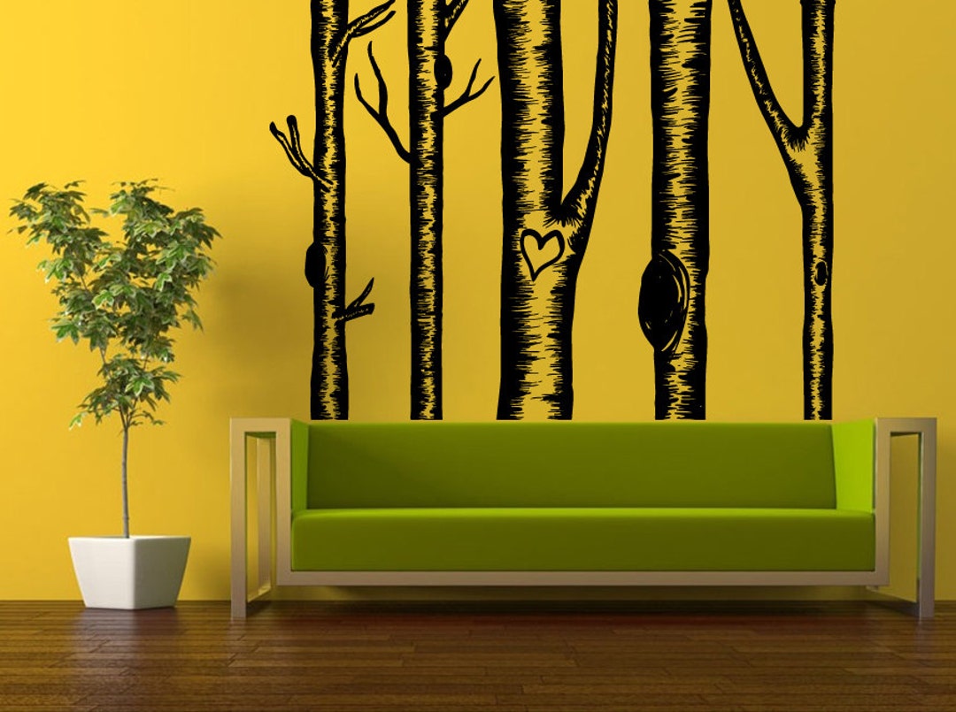 Wall Decal Vinyl Sticker Decals Peal and Stick Cheap Decor Art Birch ...