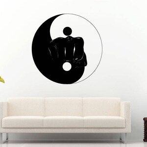 Yin Yang Balance Fist Yoga Studio Mandala Henna Mehndi Namaste Om Meditation Wall Sticker Decal Vinyl Mural Decor Art L2231