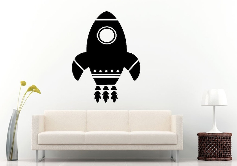 Star Space Ship Spaceship Fighter Galaxy Rocket Wall Decal Vinyl Sticker Mural Room Decor L1217