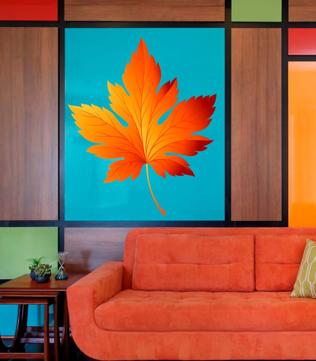 Leaf Decal, Leaf Sticker, Leaf Wall Decor, Leaf Wall Art Etsy