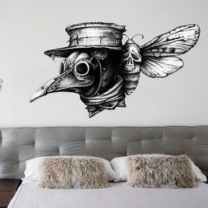 Steampunk Mask Decal, Steampunk Mask Sticker, Steampunk Mask Wall Decor