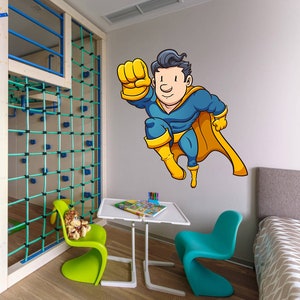Superhero Wall Decal, Superhero Wall sticker, Superhero wall decor