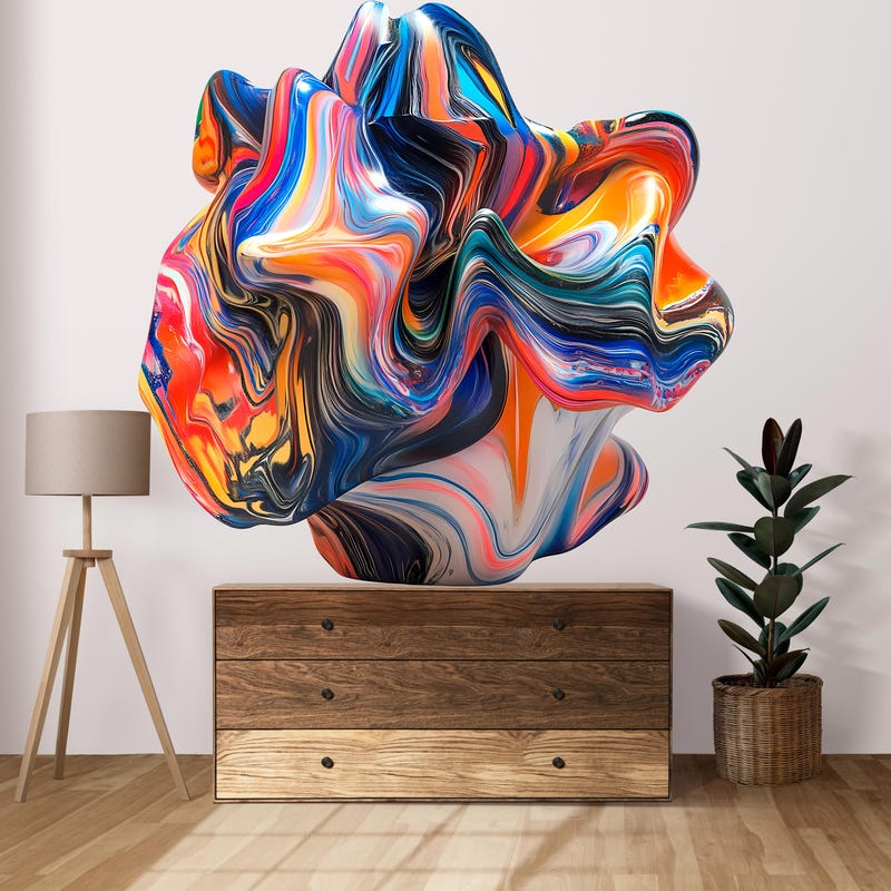 Abstract Wall Decal - Etsy