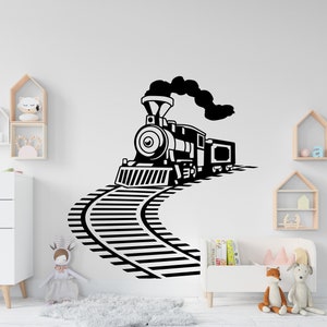 Train Wall Decal Train Wall Sticker Train Art Train Wall Vinyl Wall Decal Train Room Gifts Vinyl Wall Art Stickers 137RS