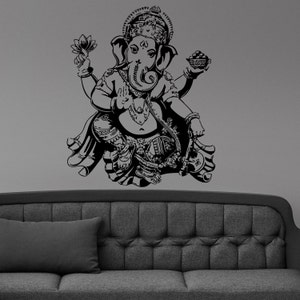 Ganesha Buddha Hindu Elephant Design Wall Sticker Vinyl Mural Decal Home House Apartment Art Decor FREE SHIPPING L138