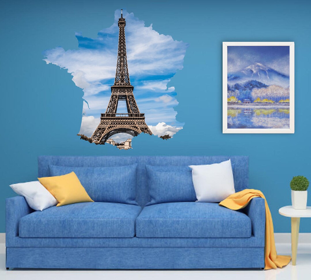 Paris Eiffel Tower Wall Decal Paris Eiffel Tower Wall Etsy