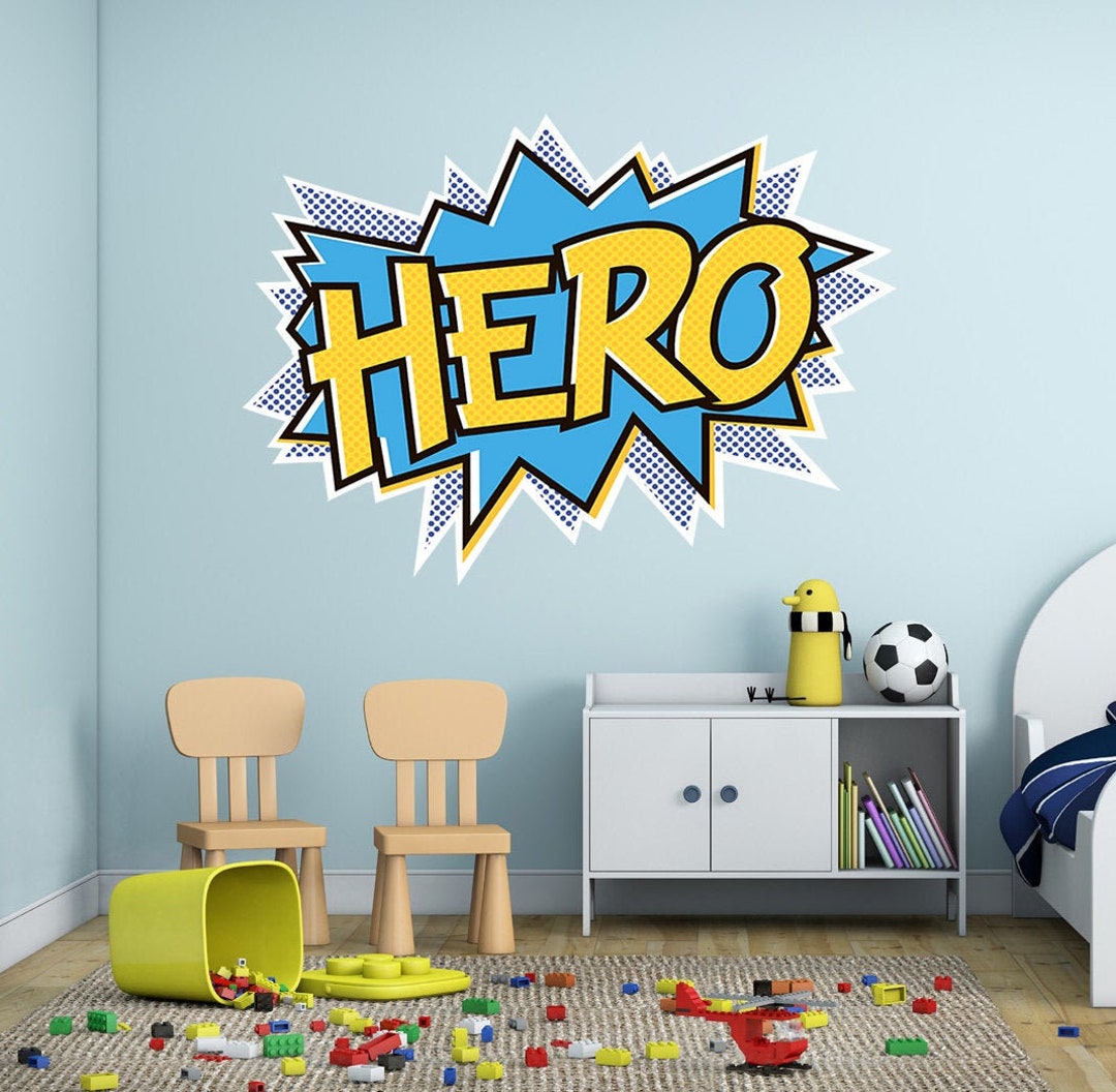 Hero Wall Decal, Hero Sticker, Hero Wall Decor - Etsy