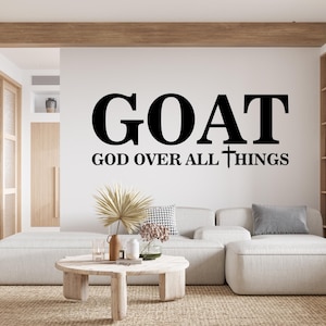 God Over all Things, Religious Wall Sign, Christian Wall Words, Church Sanctuary Wall Art, Church Wall Decor, Religious Wall Art 642RS