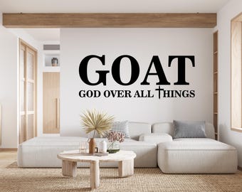 God over alle dingen, religieus muurbord, christelijke muurwoorden, kunst aan de muur kerk heiligdom, muur decor kerk, religieuze muur kunst 642RS