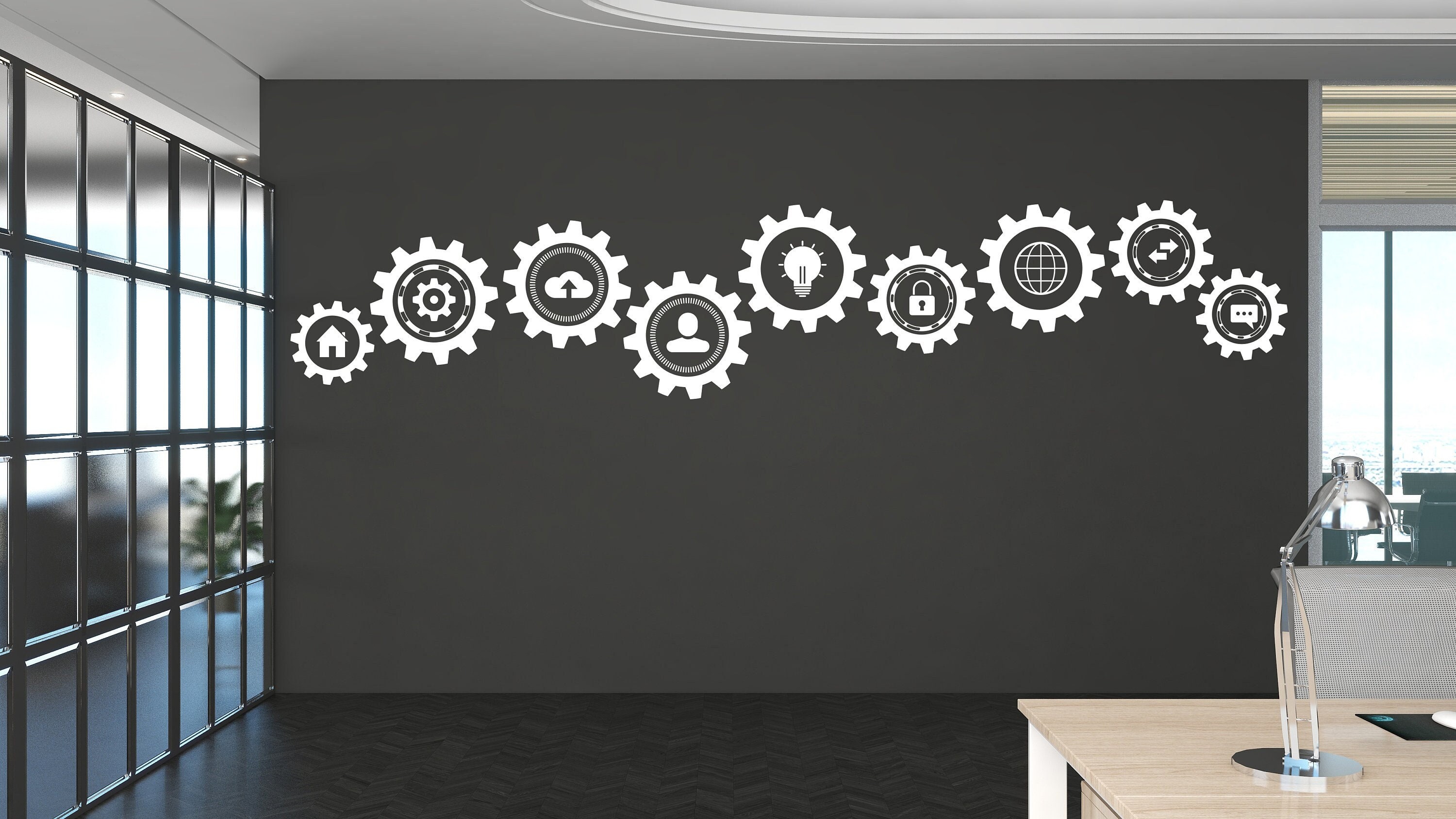 Technology Vinyl Wall Art Decal, Circuit Board Wall Decal, Office Wall ...