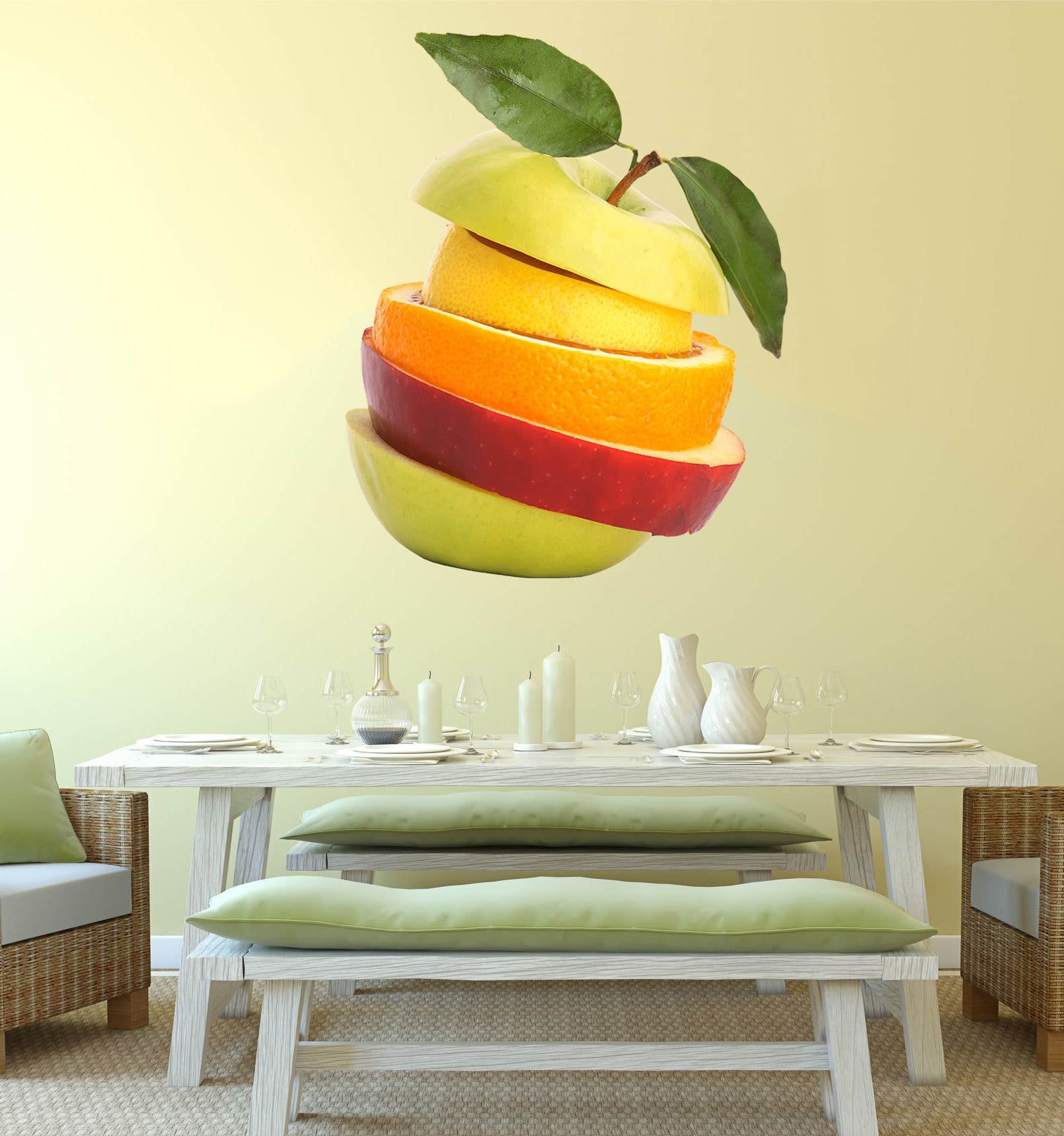 Still Life Fruit Wall Decal Still Life Fruit Wall Sticker Etsy