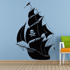 Sail Boat Old Ship Yat Liner Ocean Sea Lake River Transport Wall Decal Vinyl Sticker Mural Room Decor L1693