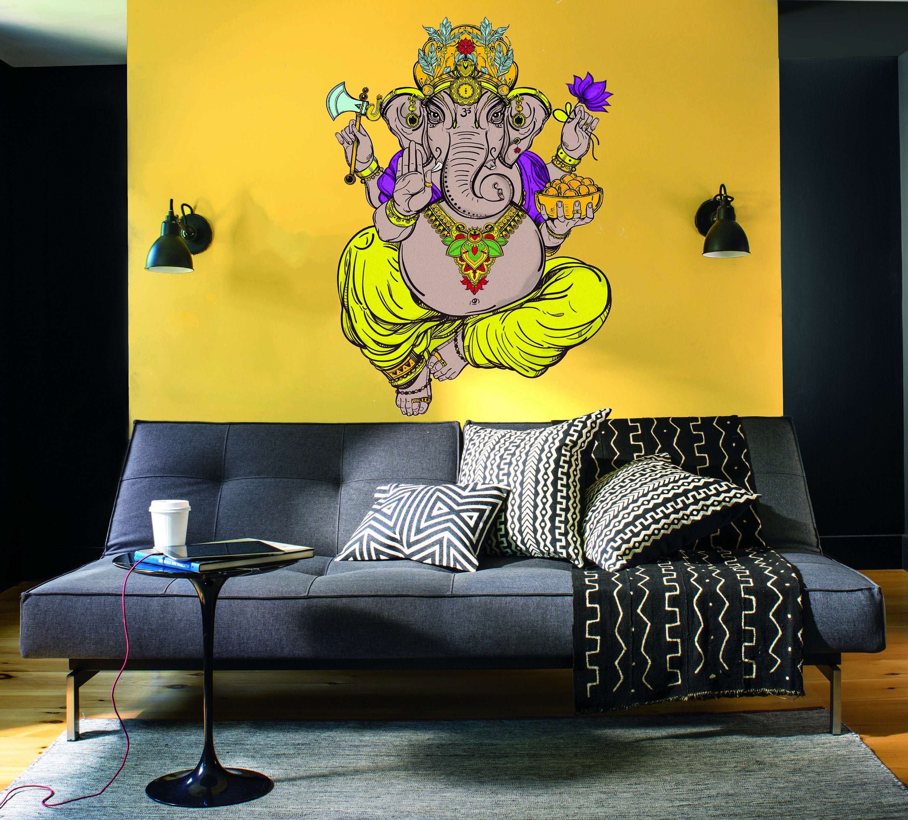 Ganesha Wall Decal Ganesha Wall Sticker Ganesha Wall Art Etsy