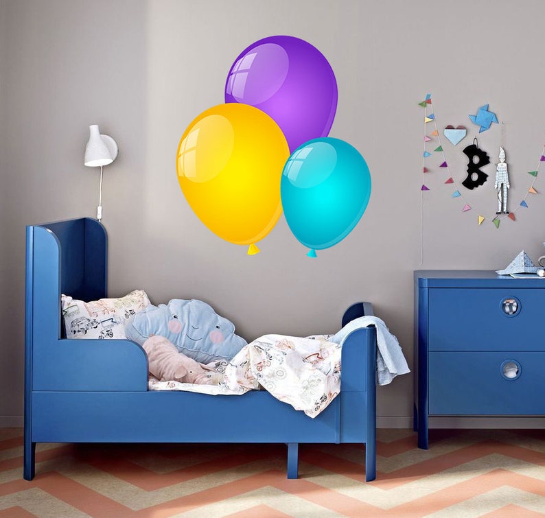 Colored Balloon Wall Decal, Colored Balloon Wall sticker, Colored Balloon wall decor image 1