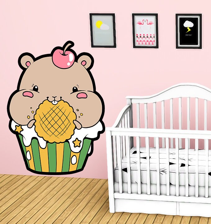 Hamster Nursery Wall Decal Hamster Sticker Hamster Wall Etsy