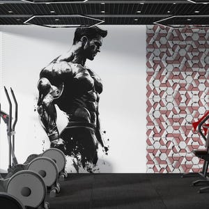 Gym Wallpaper, Inspirational Gym Wallpaper, Gym Wall Decal, Gym Wall Sticker, Gym Wall Decor Gym Wall Art Unique Gym Decor Coolest Gym vn041