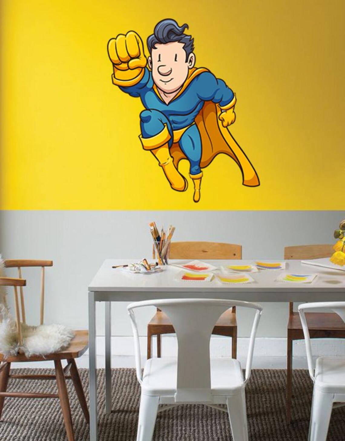 Superhero Wall Decal Superhero Wall sticker Superhero wall | Etsy