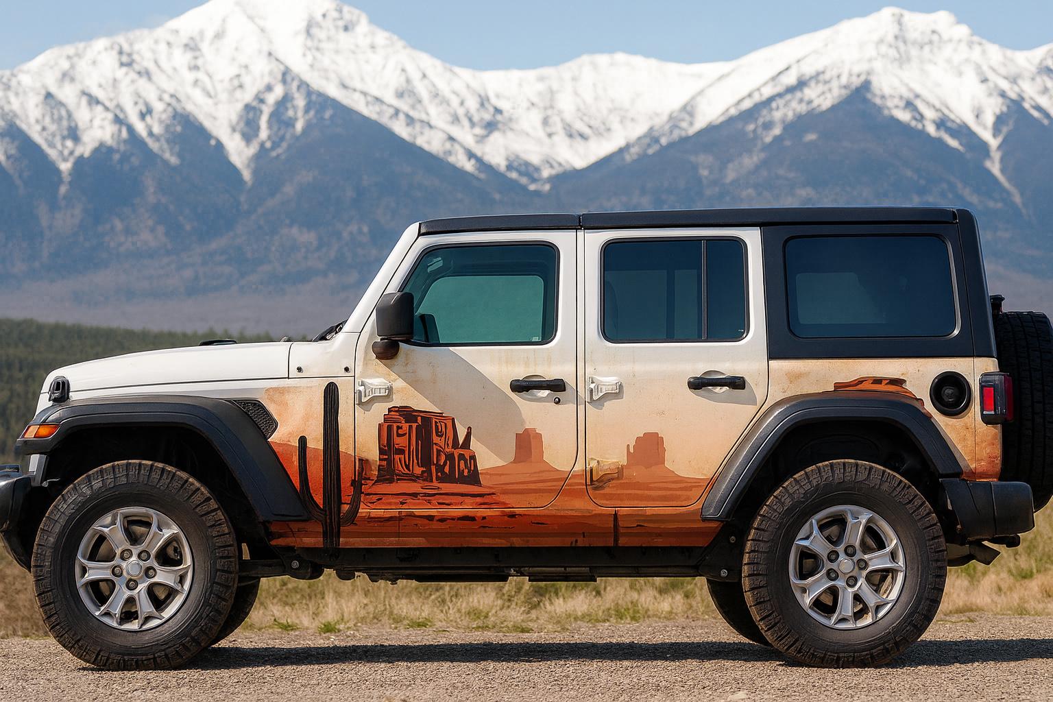 Desert Canyon Car Wrap | Offroad Adventure Vinyl Car Wrap for 4x4