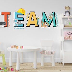 Steam Science Technology Engineering Arts Math Wall Decal, Stem Wall ...