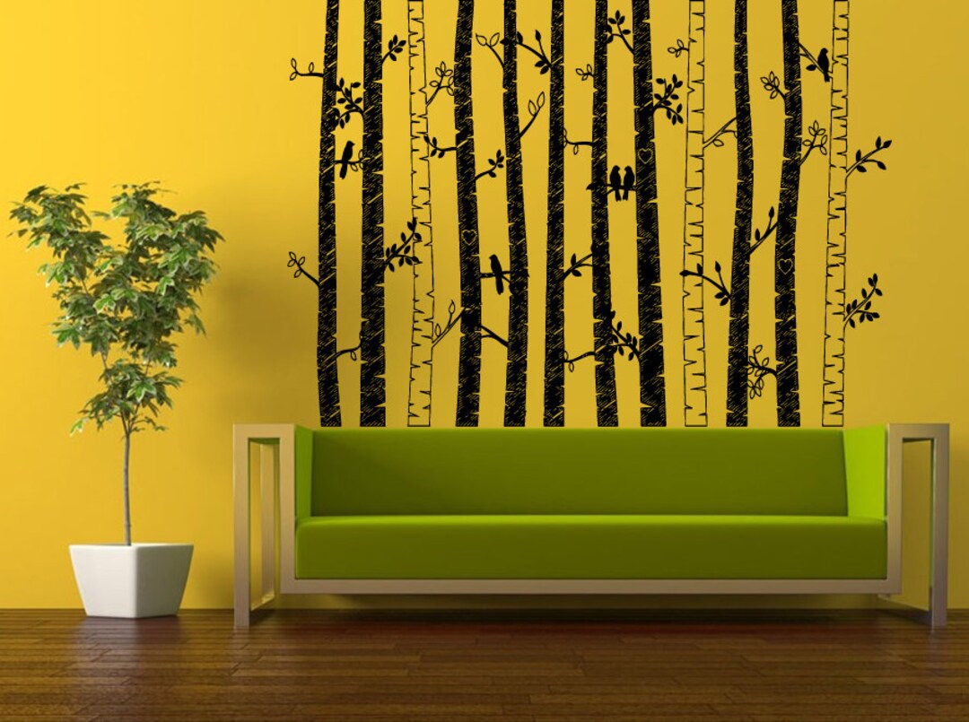Wall Decal Vinyl Sticker Decals Peal and Stick Cheap Decor Art Birch ...