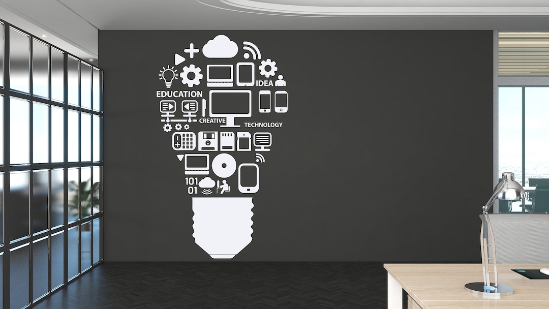 Technology Vinyl Wall Art Decal, Circuit Board Wall Decal, Office Wall ...