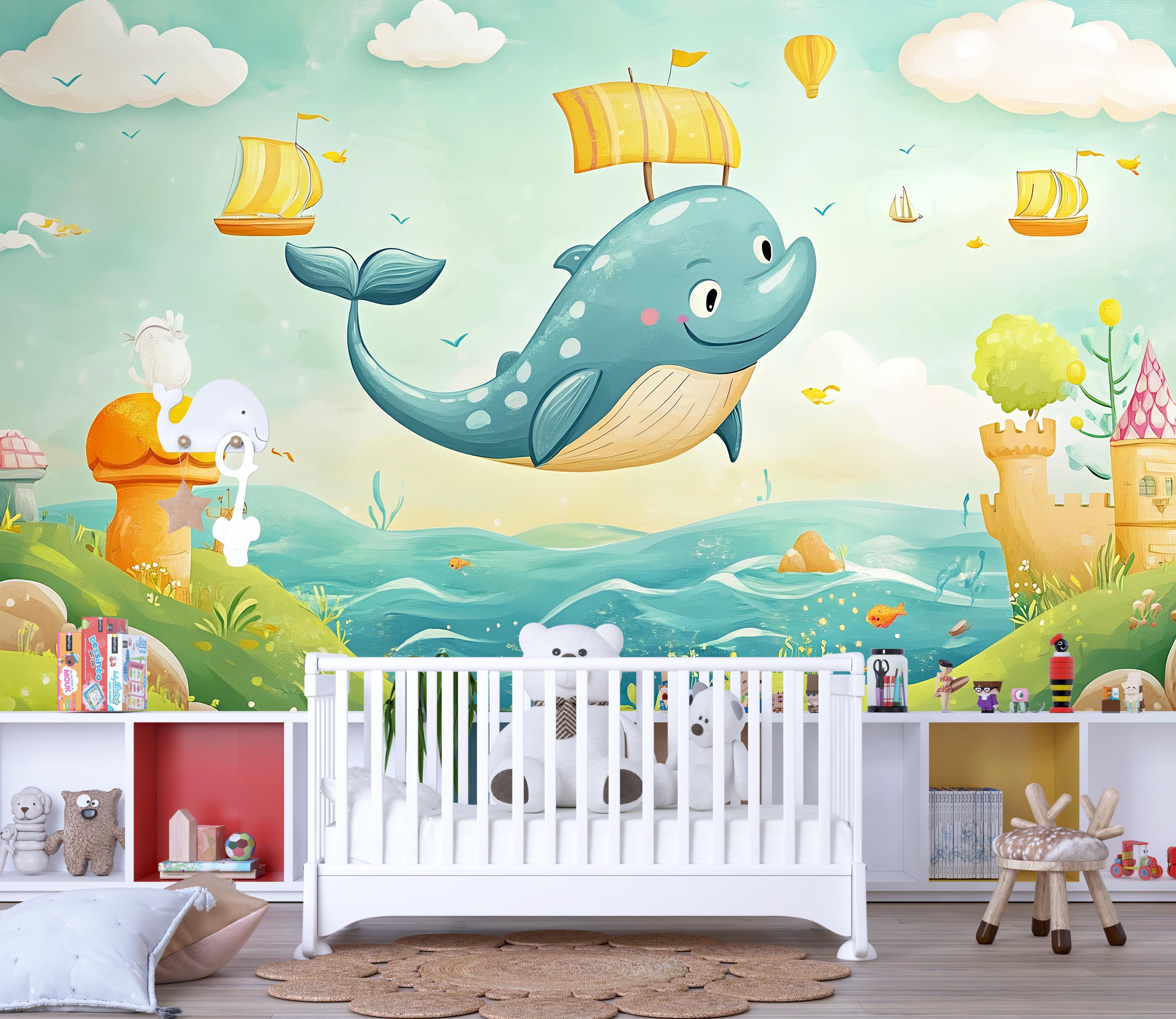 RoyoLam Removable Sea Waves Wall Decal - Peel & Stick Ocean Theme Sticker For Bathroom, Nursery - View #4