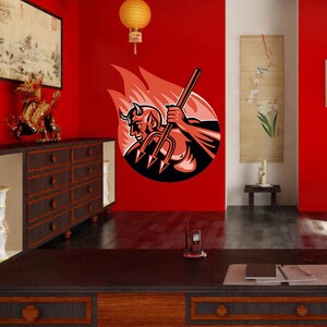 Devil Kitchen Decal, Devil Sticker, Devil Decal, Devil Wall Decor