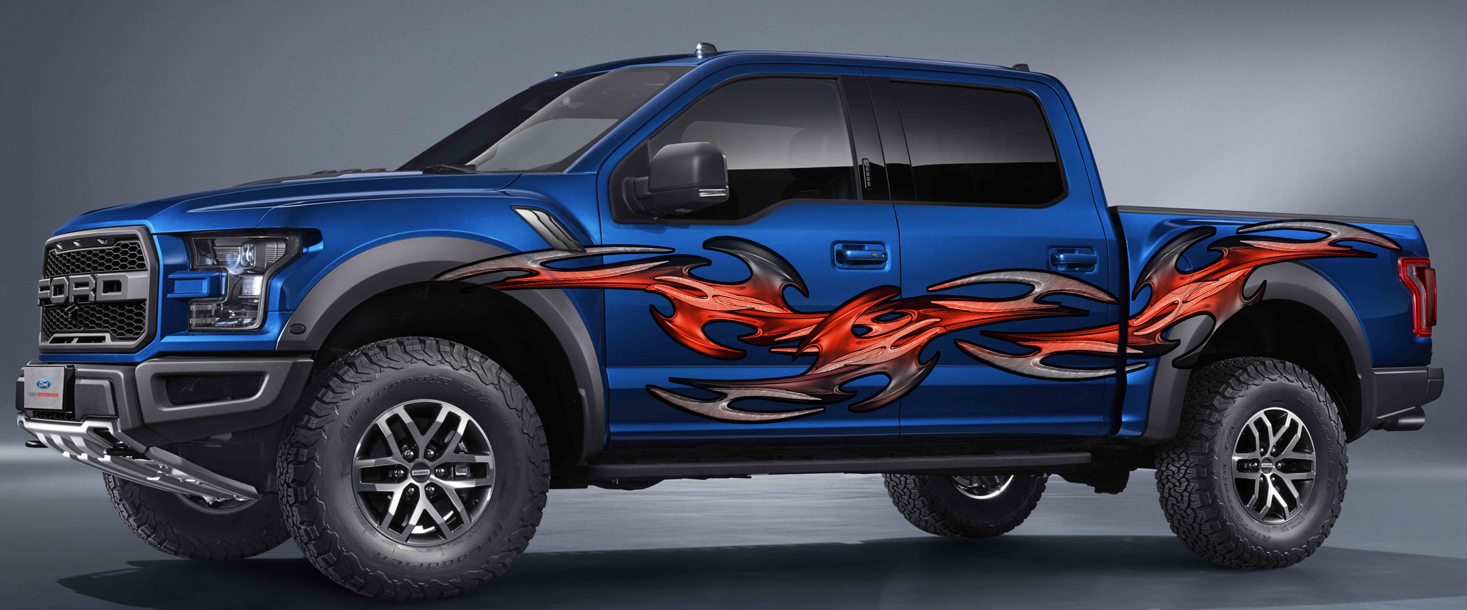 3D Tribal Racing Stripes Car Vinyl Sticker, Tribal Truck Side Full ...
