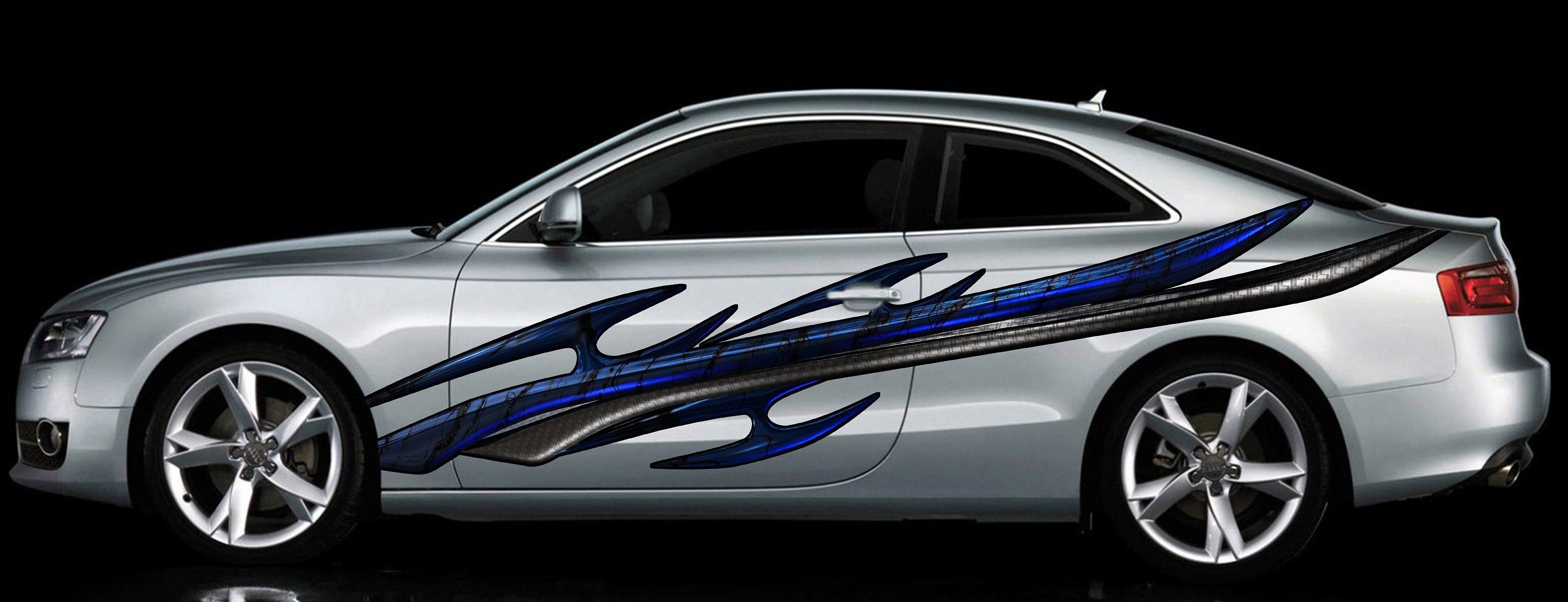 3D Tribal Car Graphics, Tribal Car Wrap, 3D Tribal Racing Stripes Vinyl ...