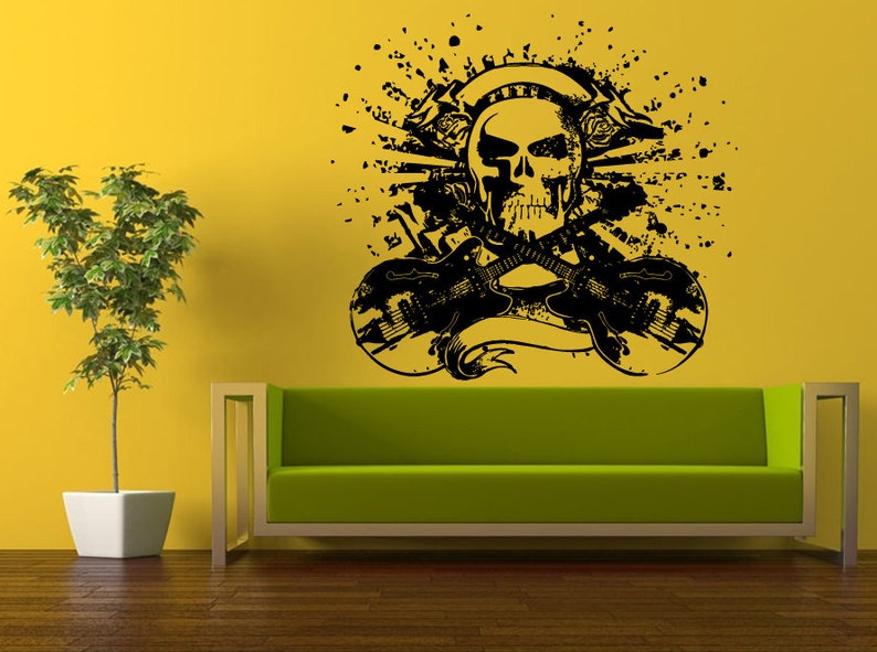 Wall Decal Vinyl Sticker Decals Peal and Stick Cheap Decor Art Rock N ...