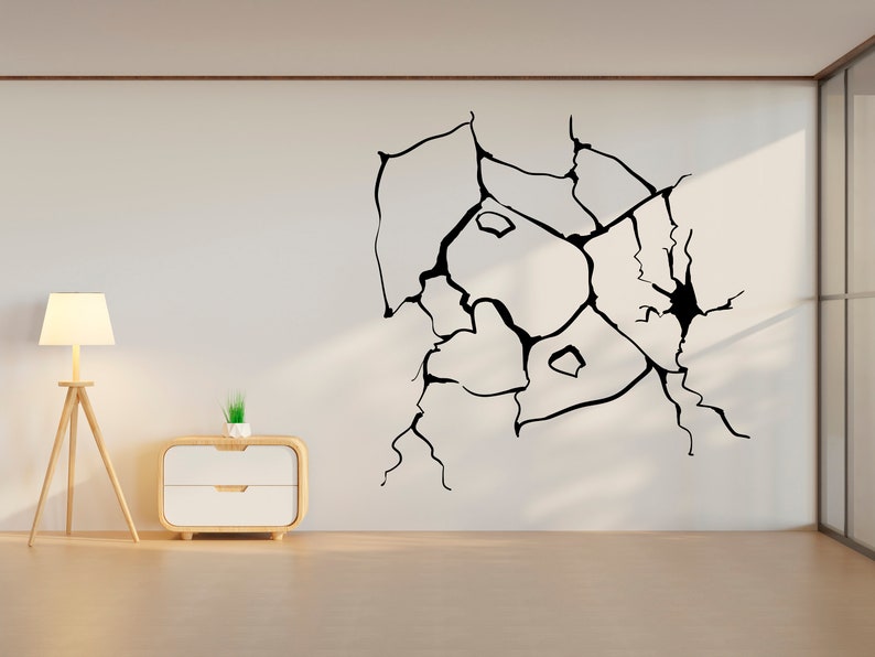 Crack Wall Wall Decal, Cracked Wall Sticker, Cracked Broken Vinyl Wall ...