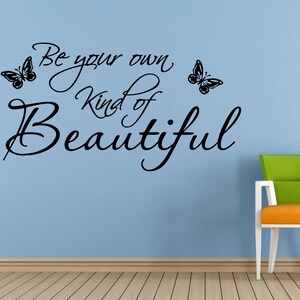 Zeggen uw eigen soort prachtige vlinder van offerte zin venster of muur en Stick verwisselbare Sticker Decal L1462 of auto Vinyl Peal