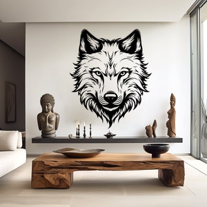 Wolf Wall Decal, Wolf Wall Art, Wolf Room Wall Decor Wolf Room Wall Sticker Wolf Wall Decor Animals Stickers 035RS