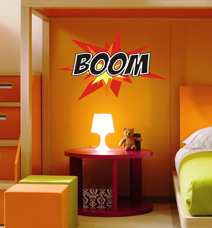 Boom Sticker, Boom Wall Decal, Boom Sign - Etsy
