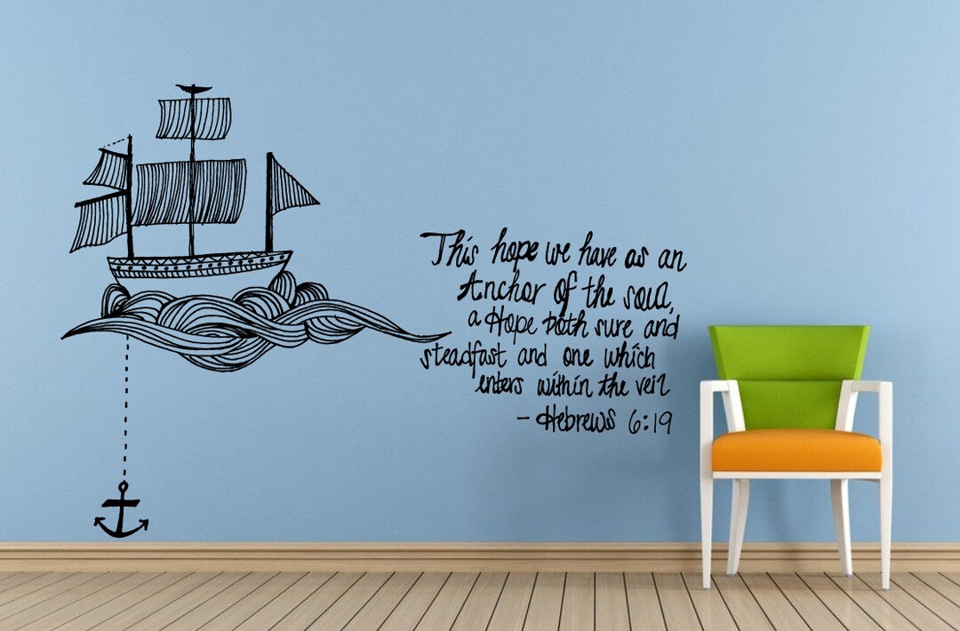 Hebrews 619 Hope Anchor Bible Verse Quote Saying Citation Words Ship