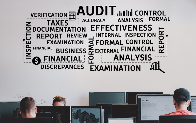 Process Auditor Stickers Audit Wall Decor Office Wall Decal Accounting Financial Teamwork ...