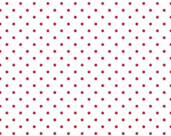 Red Swiss Dot on White by Riley Blake Designs