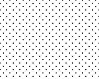 Black Swiss Dot on White by Riley Blake Designs