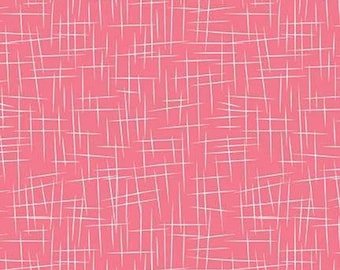 Coral Pink and White (Lipstick) Large Hashtag by Riley Blake Designs
