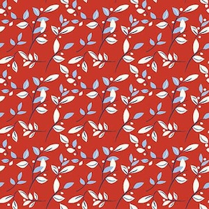 Red White & Bang! Leaves in Red by Sandy Gervais for Riley Blake Designs