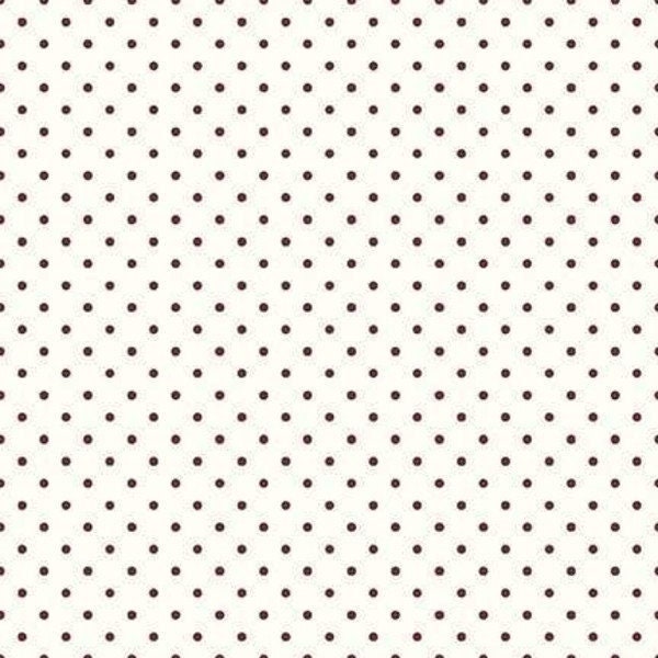 Brown Swiss Dot on Cream by Riley Blake Designs